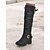 baratos Botas Slouch-botas femininas de cano alto, cano alto, com fivelas e salto plataforma, em tom bege desbotado – botas de inverno aconchegantes com punho de malha para trajes casuais