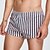 abordables Bóxer de hombre-Hombre 1 pc Boxer Boxers Cintura elástica 100% Algodón Transpirable Suave Cómodo Raya Tiro Medio Blanco Amarillo