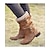levne Slouch Boots-dámské kozačky do půli lýtek z umělé kůže s pletenou manžetou a dvojitými přezkami – útulná a stylová zimní obuv