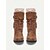 levne Slouch Boots-dámské kozačky do půli lýtek z umělé kůže s pletenou manžetou a dvojitými přezkami – útulná a stylová zimní obuv