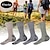 abordables Calcetines deportivos-4 pares Hombre Calcetines de senderismo Calcetas Mantiene abrigado Suave Eslático Cómodo Invierno Al aire libre Retazos Lana Verde Ejército Azul Café para Caza Ciclismo / Bicicleta Camping