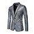 cheap Men&#039;s Classic Blazers-Men&#039;s Blazer Business Cocktail Party Wedding Party Fashion Casual Spring &amp;  Fall Polyester Plaid Buttons Pocket Comfortable Single Breasted Blazer Silver Blue Gold