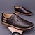 economico Semi-formale-scarpe casual da uomo in similpelle oxford blu navy con design allacciato, comode ed eleganti per l&#039;uso quotidiano