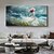 voordelige Schilderijen van mensen-handgeschilderd modern abstract canvas schilderij dame in het wit bij de zee kunst mooie vrouw portret schilderijen woondecoratie voor woonkamer geen lijst