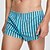 abordables Bóxer de hombre-Hombre 1 pc Boxer Boxers Cintura elástica 100% Algodón Transpirable Suave Cómodo Raya Tiro Medio Blanco Amarillo
