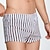 abordables Bóxer de hombre-Hombre 1 pc Boxer Boxers Cintura elástica 100% Algodón Transpirable Suave Cómodo Raya Tiro Medio Blanco Amarillo