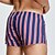 abordables Bóxer de hombre-Hombre 1 pc Boxer Boxers Cintura elástica 100% Algodón Transpirable Suave Cómodo Raya Tiro Medio Blanco Amarillo