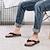 preiswerte Lässige Sandalen-Schwarze Flip-Flop-Sandalen für Herren mit gepolsterter Sohle – bequemes, lässiges Schuhwerk für Strand und Sommer