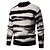 preiswerte Herrenpullover-Herren Pullover Strickpullover Gerippt Stricken Standard Strick Streifen Rundhalsausschnitt Modisch Basic Freizeitskleidung Verabredung Bekleidung Herbst Winter Schwarz M L XL