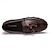 cheap Loafers-Men's Burgundy Crocodile Pattern Loafers with Tassel Detail and Non-Slip Sole - Luxury Slip-On Shoes for Casual and Formal Wear