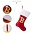 abordables Medias &amp; Sujetadores-Medias navideñas con letras personalizadas, medias de terciopelo rojo dorado de alta calidad con letras, medias navideñas con nombre hechas a mano, medias de regalo para mamá para Navidad