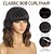 abordables Pelucas sintéticas de moda-Pelucas bob onduladas cortas de 14 pulgadas para mujeres, peluca de longitud media de aspecto natural con flequillo, fibra resistente al calor para uso diario