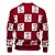 abordables Pull col rond-Homme Pull Pull en tricot A côtes Tricoter Normal Tricoté Plaid Col Ras du Cou Mode basique Noël Usage quotidien Vêtement Tenue Automne hiver Noir Rouge S M L