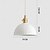 economico Luci a sospensione-lampada a sospensione moderna di metà secolo lampada a sospensione in vetro lattiginoso lampadario in ottone spazzolato lampada a sospensione rustica a cupola piccola 19 cm 85-265 V