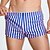 abordables Bóxer de hombre-Hombre 1 pc Boxer Boxers Cintura elástica 100% Algodón Transpirable Suave Cómodo Raya Tiro Medio Blanco Amarillo