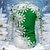 お買い得  クリスマスシーン衣装-クリスマス 男性用 スノーフレーク柄 サテンシャツ ドレスシャツ ボタンアップシャツ 長袖 カジュアル バケーション パーティーイブニングウェア 日常着 夏 春 秋 襟付きシャツ 3Dプリント イエロー ルビーレッド ブルー パープル グリーン