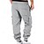 cheap Cargo-Men&#039;s Fleece Pants Sweatpants Joggers Trousers Cargo Sweatpants Pocket Drawstring Elastic Waist Plain Comfort Warm Sports Outdoor Daily Fashion Casual Black White Micro-elastic