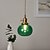 baratos Luzes da ilha-luminária pendente de vidro soprado azul banheiro luminária de teto suspensa de vidro verde luminária de ilha de bola de vidro transparente com nervuras abóbora vintage 85-265v