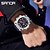 voordelige Digitaal Horloge-SANDA Heren Digitale Horloge Mode Casual Zakelijke Polshorloge Luminous Stopwatch Alarmklok Kalender TPU Horloge