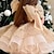 baratos Vestidos de Festa-Infantil Para Meninas Vestido de festa Côr Sólida Sem Manga Espetáculo Com Transparência Princesa Doce Com Transparência Longuette Vestido da bainha Vestido De Tule Verão Primavera Outono Crianças