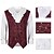 abordables Hauts-Rococo Victorienne Steampunk Costume de fête Veste Vampire Noble Déguisement Homme Royal Halloween Carnaval Performance Soirée LARP Adultes Haut