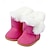 abordables Ensembles de Vêtements et Accessoires pour Poupées-4 paires de chaussures de poupée de Noël de 18 pouces, bottes de poupées, bottes de neige d&#039;hiver, accessoires (rose blanc marron bleu)