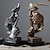 preiswerte Wandskulpturen-Denkerstatue – Schweigen ist Gold, modernes Dekor, kreative abstrakte Kunstfigur, Skulpturen aus Kunstharz, Dekoration für Zimmer, Zuhause, Arbeitszimmer, Büro, für Männer, Schreibtisch-Ornament