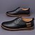 economico Semi-formale-scarpe casual da uomo in similpelle oxford blu navy con design allacciato, comode ed eleganti per l&#039;uso quotidiano