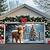 cheap Christmas Garage Door Covers-Christmas Outdoor Garage Door Cover Xmas Banner Highland Cattle Large Christmas Backdrop Decoration for Holiday Outdoor Garage Door Home Wall Decorations