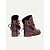 ieftine Cizme Cowboy &amp; Western-botine de damă maro western cu dantelă și toc stivuit - stil rustic vintage pentru ținute casual și festivaluri