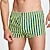 abordables Bóxer de hombre-Hombre 1 pc Boxer Boxers Cintura elástica 100% Algodón Transpirable Suave Cómodo Raya Tiro Medio Blanco Amarillo