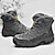 baratos Inverno e botas de neve-Homens Botas Botas de Neve Botas de caminhada Botas de inverno Forro de Lã Camurça Náilon Confortável Antiderrapante Com Cadarço Preto Cinzento
