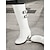abordables Bottes à la mode-bottes blanches hautes pour femmes avec détail à double boucle – bottes à talon bloc élégantes pour les tenues d&#039;hiver et décontractées