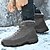 baratos Inverno e botas de neve-Homens Botas Botas de Neve Botas de caminhada Botas de inverno Forro de Lã Camurça Náilon Confortável Antiderrapante Com Cadarço Preto Cinzento