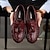 cheap Loafers-Men's Burgundy Crocodile Pattern Loafers with Tassel Detail and Non-Slip Sole - Luxury Slip-On Shoes for Casual and Formal Wear