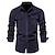 economico Camicie Elite da Uomo-Per uomo Camicia button-down Camicia casual Camicia di Velluto a Coste Blu marino Blu Verde Kaki Grigio Manica Lunga Tinta unica Collo ripiegato Colletto a Camicia All&#039;aperto Quotidiano Abbigliamento