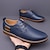 economico Semi-formale-scarpe casual da uomo in similpelle oxford blu navy con design allacciato, comode ed eleganti per l&#039;uso quotidiano