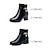 cheap Women&#039;s Boots-Women&#039;s Black Ankle Boots - Faux Leather with Plush Lining, Side Zipper, and Block Heels for Winter Fashion and Casual Wear