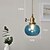 baratos Luzes da ilha-luminária pendente de vidro soprado azul banheiro luminária de teto suspensa de vidro verde luminária de ilha de bola de vidro transparente com nervuras abóbora vintage 85-265v