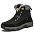 baratos Inverno e botas de neve-Homens Botas Botas de Neve Botas de caminhada Botas de inverno Forro de Lã Camurça Náilon Confortável Antiderrapante Com Cadarço Preto Cinzento