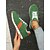 voordelige Damessneakers-retro-geïnspireerde groene suède sneakers voor dames met rubberen zool - comfortabel en stijlvol voor dagelijks gebruik