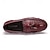 cheap Loafers-Men's Burgundy Crocodile Pattern Loafers with Tassel Detail and Non-Slip Sole - Luxury Slip-On Shoes for Casual and Formal Wear
