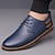 economico Semi-formale-scarpe casual da uomo in similpelle oxford blu navy con design allacciato, comode ed eleganti per l&#039;uso quotidiano