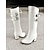 abordables Bottes à la mode-bottes blanches hautes pour femmes avec détail à double boucle – bottes à talon bloc élégantes pour les tenues d&#039;hiver et décontractées