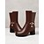 baratos Botas da moda-botas femininas de inverno de cano médio com forro de pele de couro sintético preto com pingente de estrela e saltos altos – calçado elegante e quente para o tempo frio