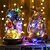 abordables Alimentación por batería-Elegantes luces de hadas de alambre de cobre LED para recepción de bodas, fiestas, 10 piezas, luces de cadena navideñas a batería para dormitorio, jardín, boda&amp;amp;Decoración de fiesta 1-10m