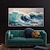baratos Pinturas de Paisagens-Mintura artesanal mar onda paisagem pinturas a óleo sobre tela arte de parede decoração moderna imagem abstrata para decoração de casa rolou sem moldura pintura não esticada