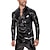 economico Lucide-Tute Zentai T-shirt Tuta di pelle Costume di Carnevale Per uomo Metallico Lucido Spandex Costume per Performance Club Pole Dance Halloween Carnevale Adulti