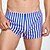 abordables Bóxer de hombre-Hombre 1 pc Boxer Boxers Cintura elástica 100% Algodón Transpirable Suave Cómodo Raya Tiro Medio Blanco Amarillo