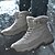 baratos Inverno e botas de neve-Homens Botas Botas de Neve Botas de caminhada Botas de inverno Forro de Lã Camurça Náilon Confortável Antiderrapante Com Cadarço Preto Cinzento